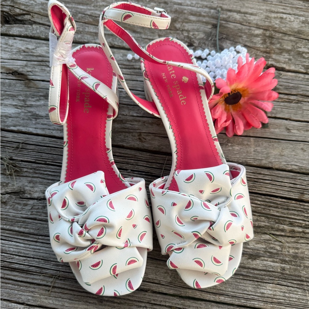 Kate Spade Camille Watermelon Party Sandals  NEW!! Super Rare Fun Shoes Size 8 - Picture 6 of 13